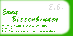 emma bittenbinder business card